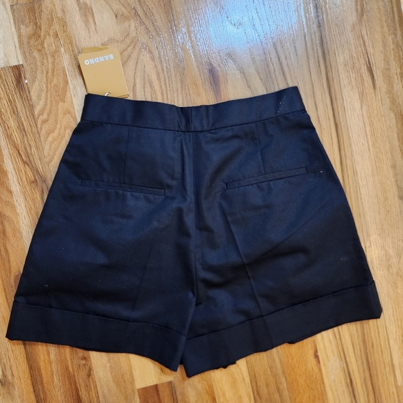 NWT Sandro Yann Black Shorts Size 34 XS - Picture 9 of 9